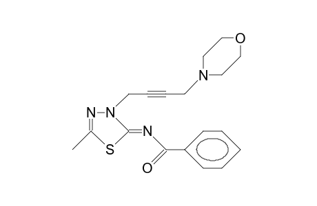N-(5-Methyl-3-[4-morpholino-2-butynyl]-1,3,4-thiadiazol-2(3H)-ylidene)-benzamide