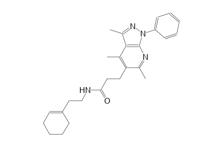 1H-pyrazolo[3,4-b]pyridine-5-propanamide, N-[2-(1-cyclohexen-1-yl)ethyl]-3,4,6-trimethyl-1-phenyl-