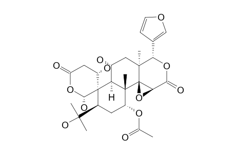 RAPUTIOLIDE;REL-(1S,5R,9S,7R,8S,9R,10S,11R,13S,14R,15R,17R)-11,19-DIHYDROXY-7-ACETOXY-7-DEOXO-ICHANGIN