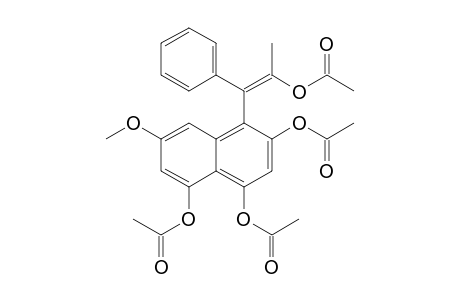 4-(2-Acetoxy-1-phenyl-1-propenyl)-6-methoxy-1,3,8-triacetoxynaphthalene