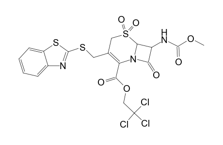 2,2,2-Trichloroethyl 3-[(1,3-benzothiazol-2-ylsulfanyl)methyl]-7-[(methoxycarbonyl)amino]-8-oxo-5-thia-1-azabicyclo[4.2.0]oct-2-ene-2-carboxylate 5,5-dioxide