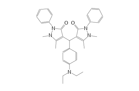 4-[[4-(diethylamino)phenyl](1,5-dimethyl-3-oxo-2-phenyl-2,3-dihydro-1H-pyrazol-4-yl)methyl]-1,5-dimethyl-2-phenyl-1,2-dihydro-3H-pyrazol-3-one