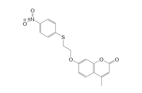 4-methyl-7-{2-[(4-nitrophenyl)sulfanyl]ethoxy}-2H-chromen-2-one