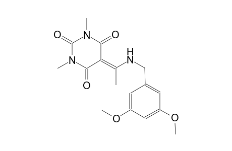 5-{1-[(3,5-dimethoxybenzyl)amino]ethylidene}-1,3-dimethyl-2,4,6(1H,3H,5H)-pyrimidinetrione
