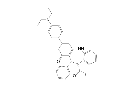 3-[4-(diethylamino)phenyl]-11-phenyl-10-propionyl-2,3,4,5,10,11-hexahydro-1H-dibenzo[b,e][1,4]diazepin-1-one