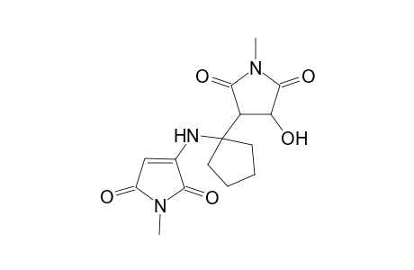 1-Methyl-3-[[1-[1-methyl-4-oxidanyl-2,5-bis(oxidanylidene)pyrrolidin-3-yl]cyclopentyl]amino]pyrrole-2,5-dione