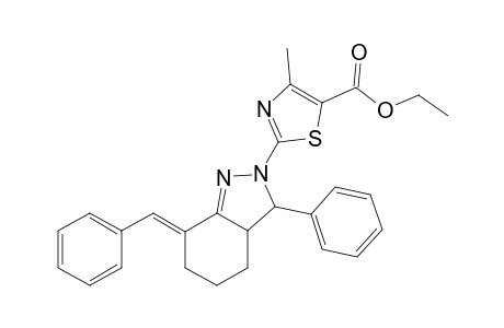 2-[(7E)-7-benzal-3-phenyl-3a,4,5,6-tetrahydro-3H-indazol-2-yl]-4-methyl-thiazole-5-carboxylic acid ethyl ester