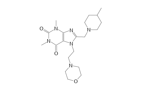 1,3-dimethyl-8-[(4-methyl-1-piperidinyl)methyl]-7-[2-(4-morpholinyl)ethyl]-3,7-dihydro-1H-purine-2,6-dione