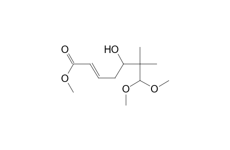 Methyl 7,7-dimethoxy-6,6-dimethyl-5-hydroxy-2-heptenoate