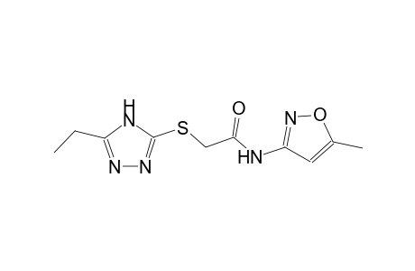 2-[(5-Ethyl-4H-1,2,4-triazol-3-yl)sulfanyl]-N-(5-methyl-3-isoxazolyl)acetamide