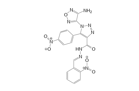 1-(4-amino-1,2,5-oxadiazol-3-yl)-5-(4-nitrophenyl)-N'-[(E)-(2-nitrophenyl)methylidene]-1H-1,2,3-triazole-4-carbohydrazide