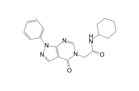 N-cyclohexyl-2-(4-oxo-1-phenyl-1,4-dihydro-5H-pyrazolo[3,4-d]pyrimidin-5-yl)acetamide