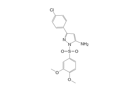 1H-pyrazol-5-amine, 3-(4-chlorophenyl)-1-[(3,4-dimethoxyphenyl)sulfonyl]-