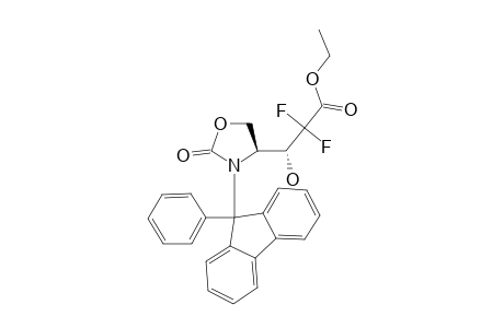 ETHYL-(4S,3'R)-2-OXO-3-(9-PHENYLFLUOREN-9-YL)-OXAZOLIDINE-(2',2'-DIFLUORO-3'-HYDROXY)-PROPANOATE