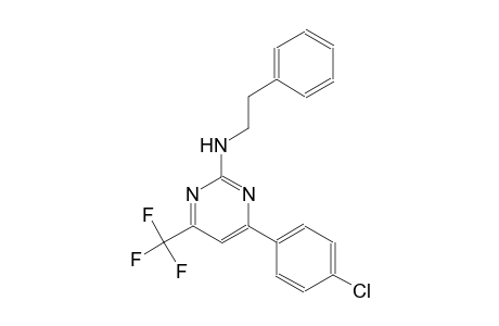 4-(4-chlorophenyl)-N-(2-phenylethyl)-6-(trifluoromethyl)-2-pyrimidinamine