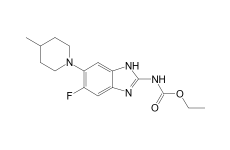 Ethyl N-[6-fluoranyl-5-(4-methylpiperidin-1-yl)-1H-benzimidazol-2-yl]carbamate