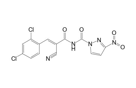 N-[(E)-2-cyano-3-(2,4-dichlorophenyl)-1-oxoprop-2-enyl]-3-nitro-1-pyrazolecarboxamide