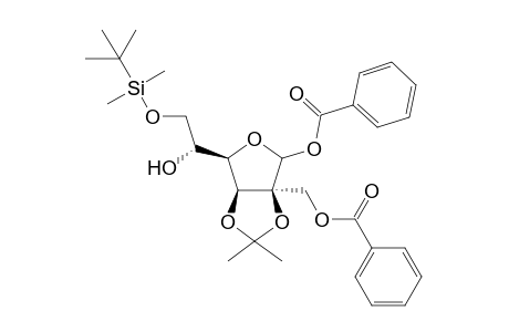 1-O-Benzoyl-2-C-benzoyloxymethyl-6-O-(tert-butyldimethyl)silyl-2,3-O-isopropylidene-D-mannofuranose