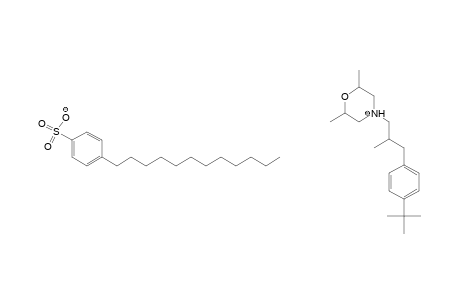 Morpholine, 4-[3-[4-(1,1-dimethylethyl)phenyl]-2-methylpropyl]-2,6-dimethyl- salt of 4-dodecylbenzenesulfonic acid