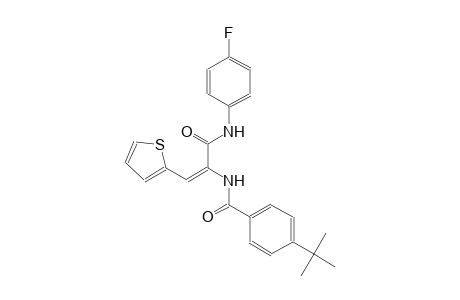 4-tert-butyl-N-[(E)-1-[(4-fluoroanilino)carbonyl]-2-(2-thienyl)ethenyl]benzamide