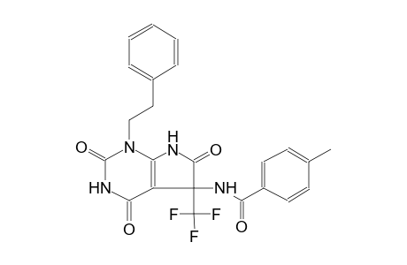 4-methyl-N-[2,4,6-trioxo-1-(2-phenylethyl)-5-(trifluoromethyl)-2,3,4,5,6,7-hexahydro-1H-pyrrolo[2,3-d]pyrimidin-5-yl]benzamide