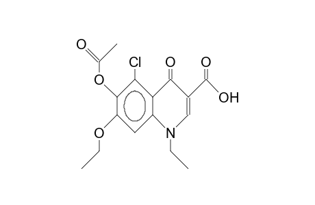6-Acetoxy-5-chloro-7-ethoxy-1-ethyl-4(1H)-quinolone-3-carboxylic acid