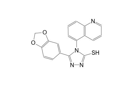 4H-1,2,4-triazole-3-thiol, 5-(1,3-benzodioxol-5-yl)-4-(5-quinolinyl)-