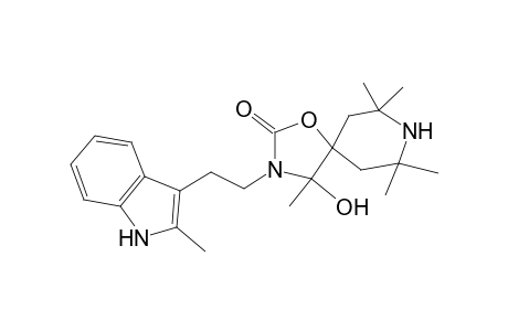 4-Hydroxy-4,7,7,9,9-pentamethyl-3-[2-(2-methyl-1H-indol-3-yl)-ethyl]-1-oxa-3,8-diaza-spiro[4.5]decan-2-one