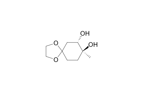 1,4-Dioxaspiro[4.5]decane-7,8-diol, 8-methyl-, trans-