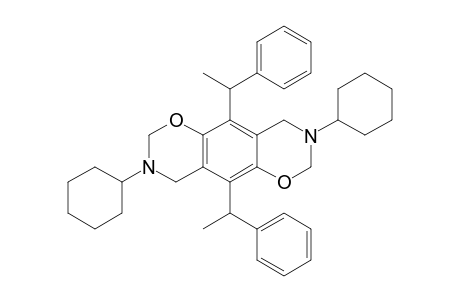 1,3-Oxazino[6,5-g][1,3]benzoxazine, 3,8-dicyclohexyl-2,3,4,7,8,9-hexahydro-5,10-bis(1-phenylethyl)-