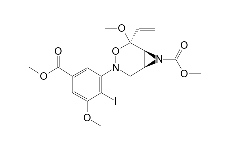 3-(4,5-[(Methoxycarbonyl)imino]-6-(ethenyl)-6-methoxy-1,2-oxazan-2-yl)-4-iodo-5-methoxybenzoic acid methyl ester