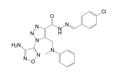 1-(4-amino-1,2,5-oxadiazol-3-yl)-N'-[(E)-(4-chlorophenyl)methylidene]-5-[(methylanilino)methyl]-1H-1,2,3-triazole-4-carbohydrazide