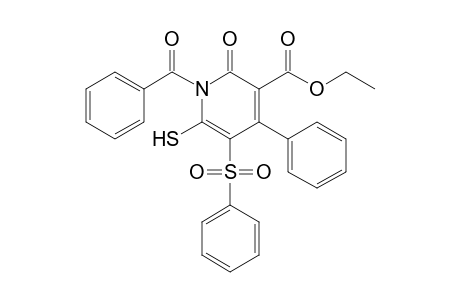 1-benzoyl-5-besyl-2-keto-6-mercapto-4-phenyl-nicotinic acid ethyl ester