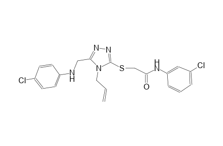 2-({4-allyl-5-[(4-chloroanilino)methyl]-4H-1,2,4-triazol-3-yl}sulfanyl)-N-(3-chlorophenyl)acetamide
