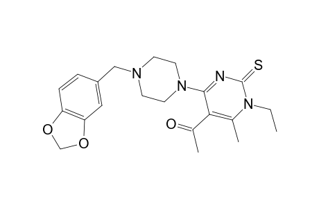 1-[1-ethyl-6-methyl-4-(4-piperonylpiperazino)-2-thioxo-pyrimidin-5-yl]ethanone