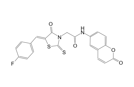 2-[(5Z)-5-(4-fluorobenzylidene)-4-oxo-2-thioxo-1,3-thiazolidin-3-yl]-N-(2-oxo-2H-chromen-6-yl)acetamide