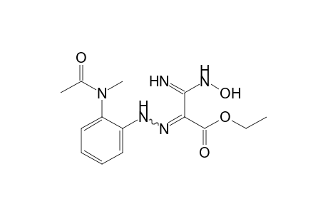 (N-hydroxyamidino){[o-(N-methylacetamido)phenyl]hydrazono}acetic acid, ethyl ester