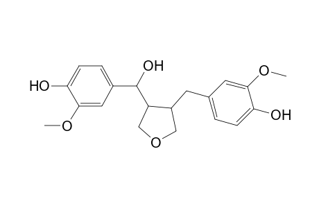 2-Methoxy-4-[[4-[(3-methoxy-4-oxidanyl-phenyl)-oxidanyl-methyl]oxolan-3-yl]methyl]phenol