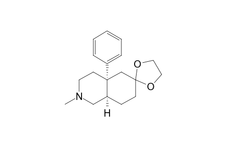 Spiro[1,3-dioxolane-2,6'(2'H)-isoquinoline], octahydro-2'-methyl-4'a-phenyl-, cis-