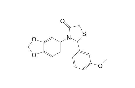 3-(Benzo[d][1,3]dioxol-5-yl)-2-(3-methoxyphenyl)thiazolidin-4-one