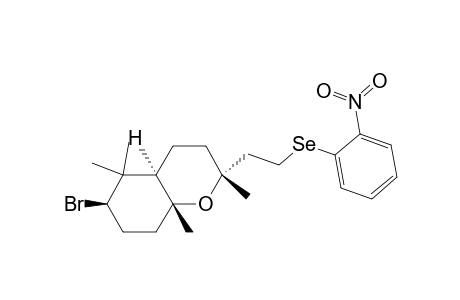 (2.alpha.,4a.alpha.,6.beta.,8a.beta.)-(.+-.)-6-Bromooctahydro-2,5,5,8a-tetramethyl-2-[-[(2-nitrophenyl)seleno]ethyl]-2H-1-benzopyran