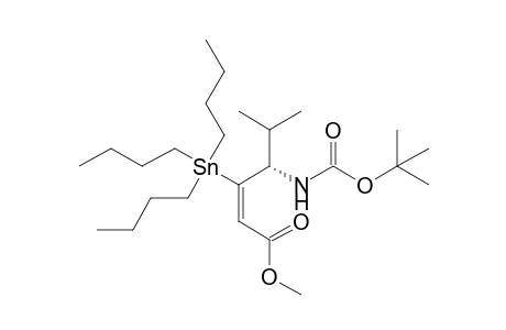 (4S,2E)-Methyl 3-tributylstannyl-4-(tert-butoxycarbonylamino)-5-methyl-2-hexenoate