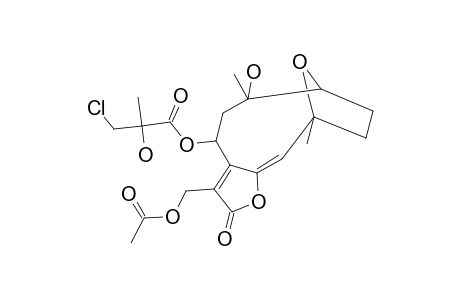 VERNCHINILIDE_E;8-ALPHA-(3-CHLORO-2-HYDROXY-2-METHYLPROPANOYLOXY)-10-ALPHA-HYDROXY-1-DESOXYHIRSUTINOLIDE_13-O-ACETATE