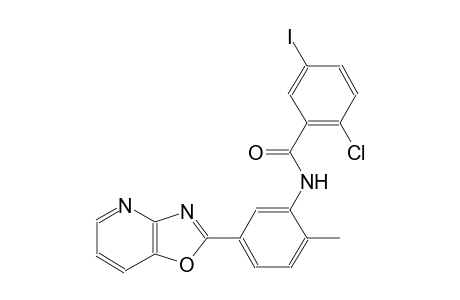 2-chloro-5-iodo-N-(2-methyl-5-[1,3]oxazolo[4,5-b]pyridin-2-ylphenyl)benzamide