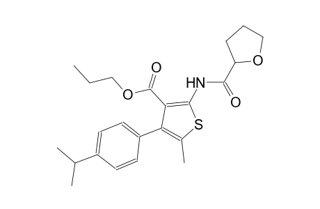 propyl 4-(4-isopropylphenyl)-5-methyl-2-[(tetrahydro-2-furanylcarbonyl)amino]-3-thiophenecarboxylate