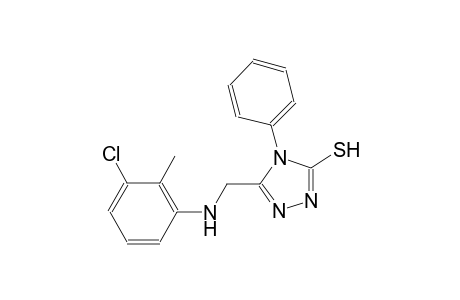 5-[(3-chloro-2-methylanilino)methyl]-4-phenyl-4H-1,2,4-triazol-3-yl hydrosulfide