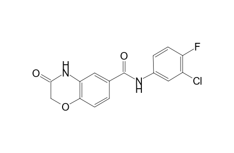 2H-1,4-Benzoxazine-6-carboxamide, N-(3-chloro-4-fluorophenyl)-3,4-dihydro-3-oxo-