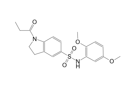 N-(2,5-dimethoxyphenyl)-1-propionyl-5-indolinesulfonamide