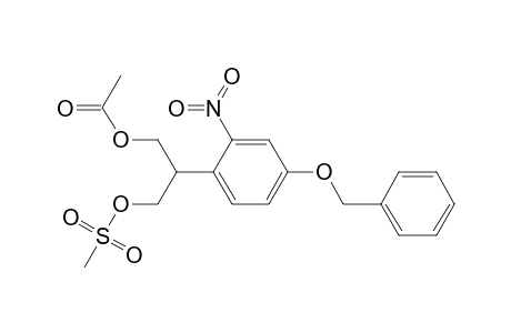 3-Acetoxy-2-(4-benzyloxy-2-nitrophenyl)propan-1-yl methanesulfonate