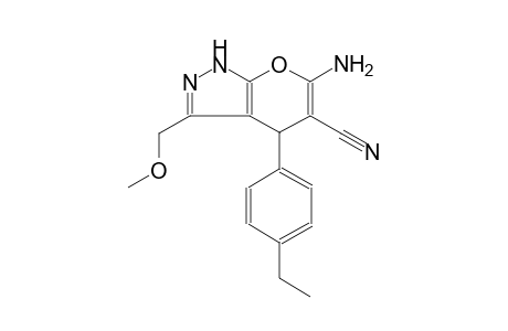 pyrano[2,3-c]pyrazole-5-carbonitrile, 6-amino-4-(4-ethylphenyl)-1,4-dihydro-3-(methoxymethyl)-